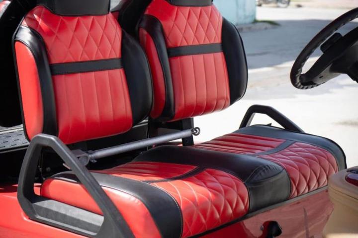 a car parked in a room