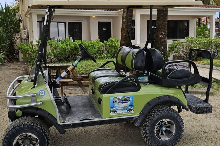 a car parked in front of a house
